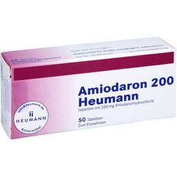 Abbildung: Amiodaron 200 Heumann Tabletten 50 St, Tabletten PZN 00475861