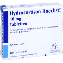 Abbildung: Hydrocortison Hoechst Tabletten 100 St, Tabletten PZN 00508891