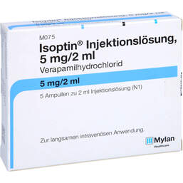 Abbildung: Isoptin Injektionslösung 5X2 ml, Injektionslösung PZN 00530896