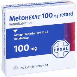 Abbildung: Metohexal 100 retard Tabletten 50 St, Retard-Tabletten PZN 00539348