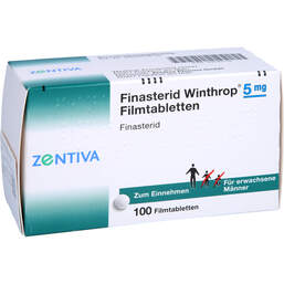 Abbildung: Finasterid Winthrop 5 mg Filmtabletten 100 St, Filmtabletten PZN 00544154