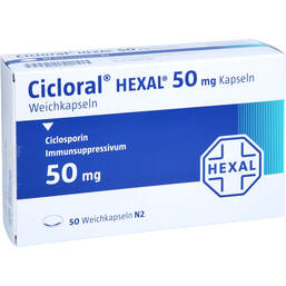 Abbildung: Cicloral 50 mg Kapseln 50 St, Weichkapseln PZN 00550628
