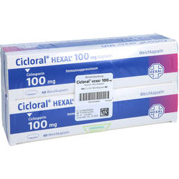 Abbildung: Cicloral 100 mg Kapseln 2X50 St, Weichkapseln PZN 00550686