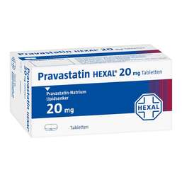 Abbildung: Pravastatin Hexal 20 mg Tabletten 50 St, Tabletten PZN 00554129