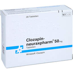 Abbildung: Clozapin neuraxpharm 50 mg Tabletten 20 St, Tabletten PZN 00557116