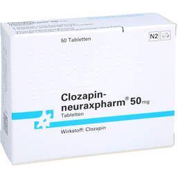 Abbildung: Clozapin neuraxpharm 50 mg Tabletten 50 St, Tabletten PZN 00557122
