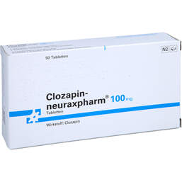 Abbildung: Clozapin neuraxpharm 100 mg Tabletten 50 St, Tabletten PZN 00557151