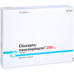 Abbildung: Clozapin neuraxpharm 200 mg Tabletten 20 St, Tabletten PZN 00557174