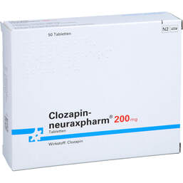 Abbildung: Clozapin neuraxpharm 200 mg Tabletten 50 St, Tabletten PZN 00557180
