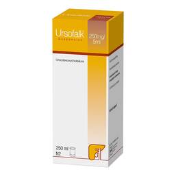 Abbildung: Ursofalk 250 mg / 5 ml Suspension 250 ml, Suspension PZN 00558771