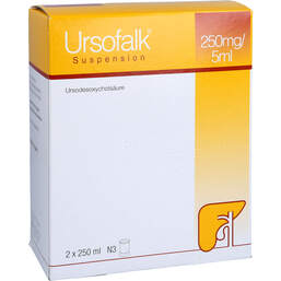 Abbildung: Ursofalk 250 mg / 5 ml Suspension 500 ml, Suspension PZN 00558788