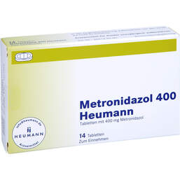Abbildung: Metronidazol 400 Heumann Tabletten 14 St, Tabletten PZN 00564665