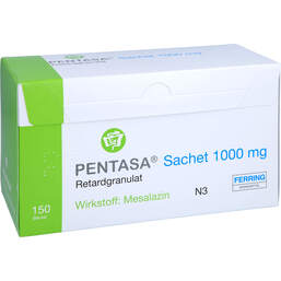 Abbildung: Pentasa Sachet 1000 mg Retardgranulat 150 St, Retard-Granulat PZN 00565920