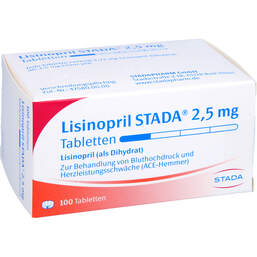 Abbildung: Lisinopril STADA 2,5 mg Tabletten 100 St, Tabletten PZN 00569094
