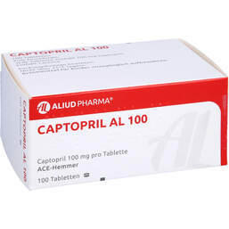 Abbildung: Captopril AL 100 Tabletten 100 St, Tabletten PZN 00569496