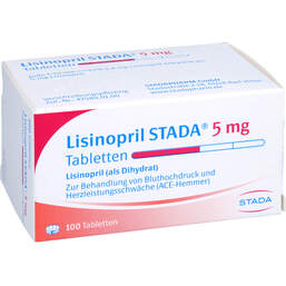 Abbildung: Lisinopril STADA 5 mg Tabletten 100 St, Tabletten PZN 00570424