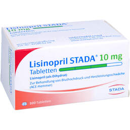 Abbildung: Lisinopril STADA 10 mg Tabletten 100 St, Tabletten PZN 00570453