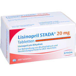 Abbildung: Lisinopril STADA 20 mg Tabletten 100 St, Tabletten PZN 00570513