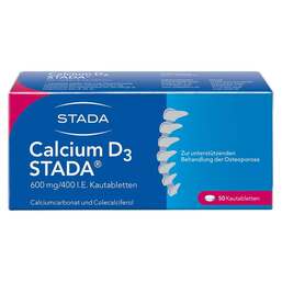 Abbildung: Calcium D3 STADA 600 mg / 400 I.E. Kautabletten Kautabletten, 50 St PZN 00574505