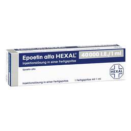 Abbildung: Epoetin alfa Hexal 40000 I.E. / 1,0ml Injektionslösung F.Sp. 1 St, Fertigspritzen PZN 00576131