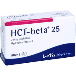 Abbildung: HCT Beta 25 Tabletten 50 St, Tabletten PZN 00580345