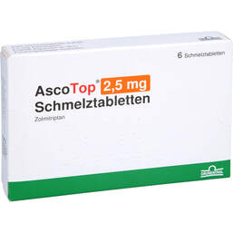 Abbildung: Ascotop 2,5 mg Schmelztabletten 6 St, Schmelztabletten PZN 00580434