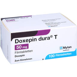 Abbildung: Doxepin dura T 50 mg Filmtabletten 100 St, Filmtabletten PZN 00581020