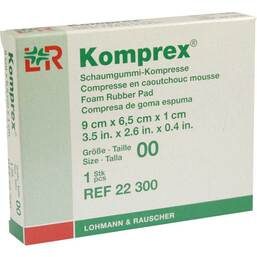 Abbildung: Komprex Schaumgummi Kompresse G 1 St, Kompressen PZN 00591018