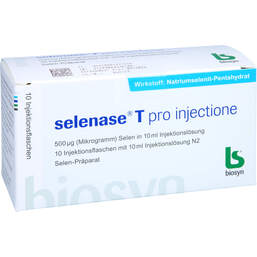 Abbildung: Selenase T pro injectione 10X10 ml, Injektionslösung PZN 00593744