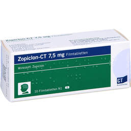 Abbildung: Zopiclon-CT 7,5 mg Filmtabletten 10 St, Filmtabletten PZN 00599072