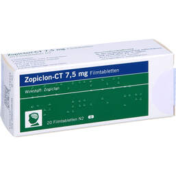 Abbildung: Zopiclon-CT 7,5 mg Filmtabletten 20 St, Filmtabletten PZN 00599089
