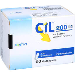 Abbildung: Cil 200 mg Kapseln 50 St, Hartkapseln PZN 00602578