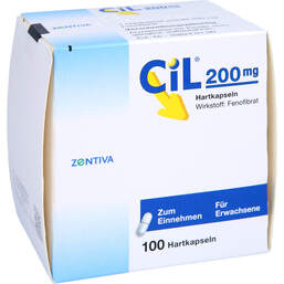 Abbildung: Cil 200 mg Kapseln 100 St, Hartkapseln PZN 00602584