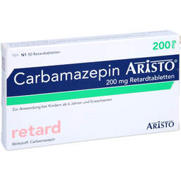 Abbildung: Carbamazepin Aristo 200 mg Retardtabletten 50 St, Retard-Tabletten PZN 00605772
