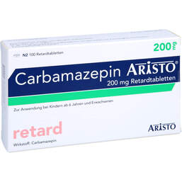Abbildung: Carbamazepin Aristo 200 mg Retardtabletten 100 St, Retard-Tabletten PZN 00605789