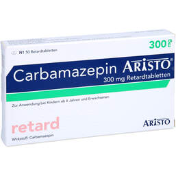 Abbildung: Carbamazepin Aristo 300 mg Retardtabletten 50 St, Retard-Tabletten PZN 00608598