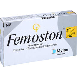 Abbildung: Femoston 1 / 10 mg Filmtabletten 84 St, Filmtabletten PZN 00608931
