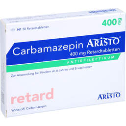 Abbildung: Carbamazepin Aristo 400 mg Retardtabletten 50 St, Retard-Tabletten PZN 00612341