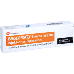 Abbildung: Engerix B Erwachsene Injektionssuspension in einer Fertigspritze 1 St, Injektionssuspension PZN 00614759