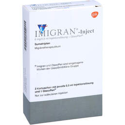 Abbildung: Imigran Inject + 1 Glaxopen Injektionslösung in einer Fertigsp. 2 St, Injektionslösung PZN 00617031