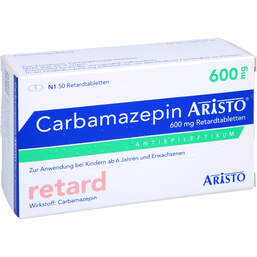 Abbildung: Carbamazepin Aristo 600 mg Retardtabletten 50 St, Retard-Tabletten PZN 00620518
