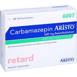 Abbildung: Carbamazepin Aristo 600 mg Retardtabletten 100 St, Retard-Tabletten PZN 00620524