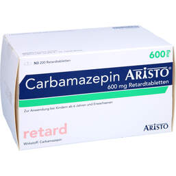 Abbildung: Carbamazepin Aristo 600 mg Retardtabletten 200 St, Retard-Tabletten PZN 00620530