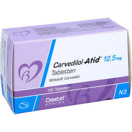 Abbildung: Carvedilol Atid 12,5 mg Tabletten 100 St, Tabletten PZN 00622641