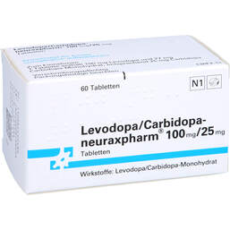 Abbildung: Levodop neuraxpharm 100 / 25 mg Tabletten 60 St, Tabletten PZN 00624404