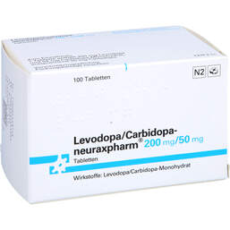 Abbildung: Levodop neuraxpharm 200 / 50 mg Tabletten 100 St, Tabletten PZN 00624491