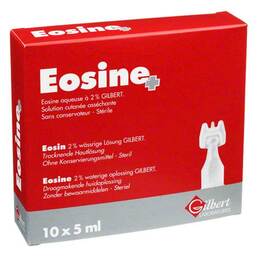 Abbildung: Eosin 2% wässrige Pflegelösung steril 10X5 ml, Lösung PZN 00631002