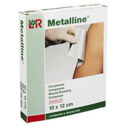 Abbildung: Metalline Kompressen 10x12cm Kompressen, 10 St PZN 00635359