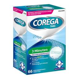 Abbildung: Corega Tabs 3 Minuten Tabletten, 66 St PZN 00644921