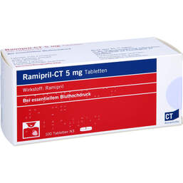 Abbildung: Ramipril-CT 5 mg Tabletten 100 St, Tabletten PZN 00650258
